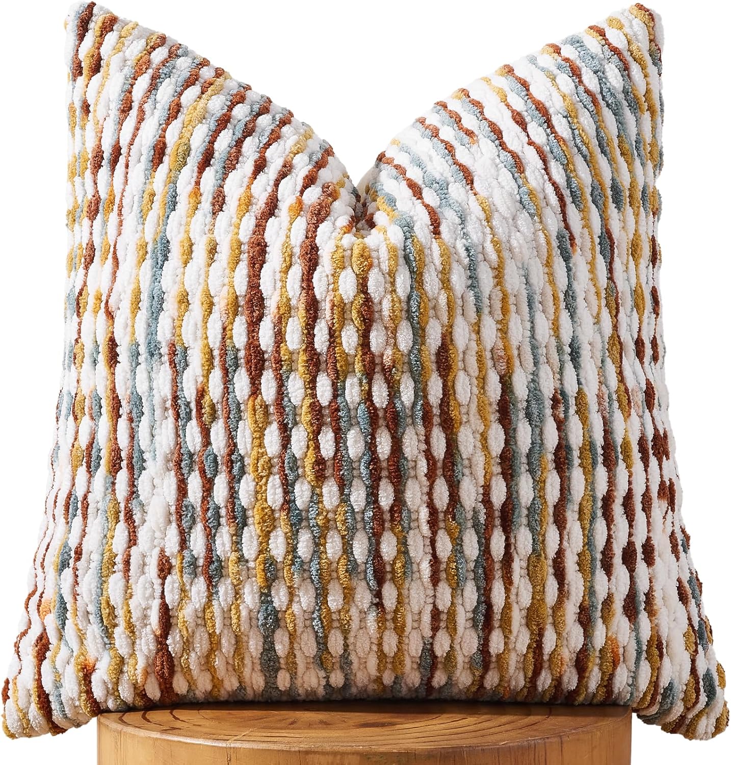 Tufted Boho Black Pillow Cover — 18" — 18" x 18" (Pack of 1)
