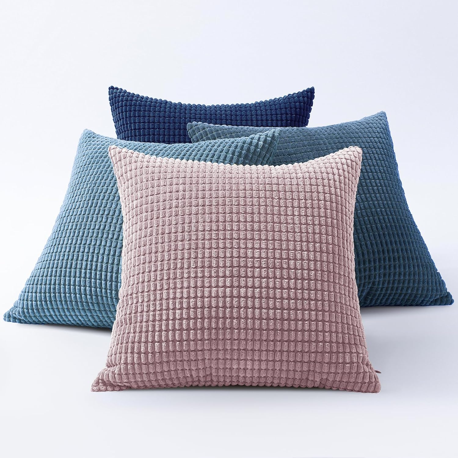 Boho Beige Throw Pillow Cover — 18" — Yml Pink Blue