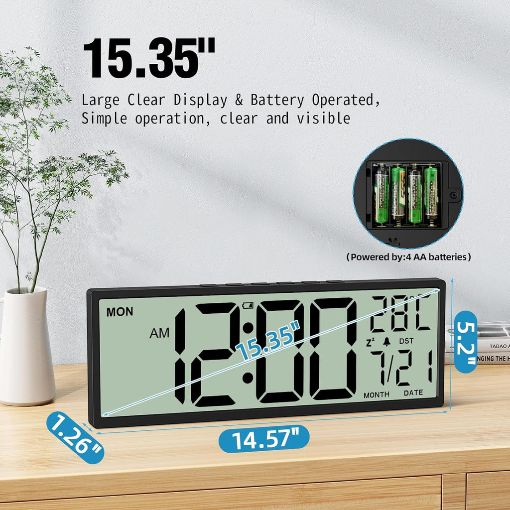 Battery Operated Wall Clock — 14.5" - View 3