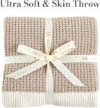 Knit Beige Throw Pillow — 50" - View 2