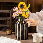 Farmhouse Black Flower Vase — 9.1" - View 4
