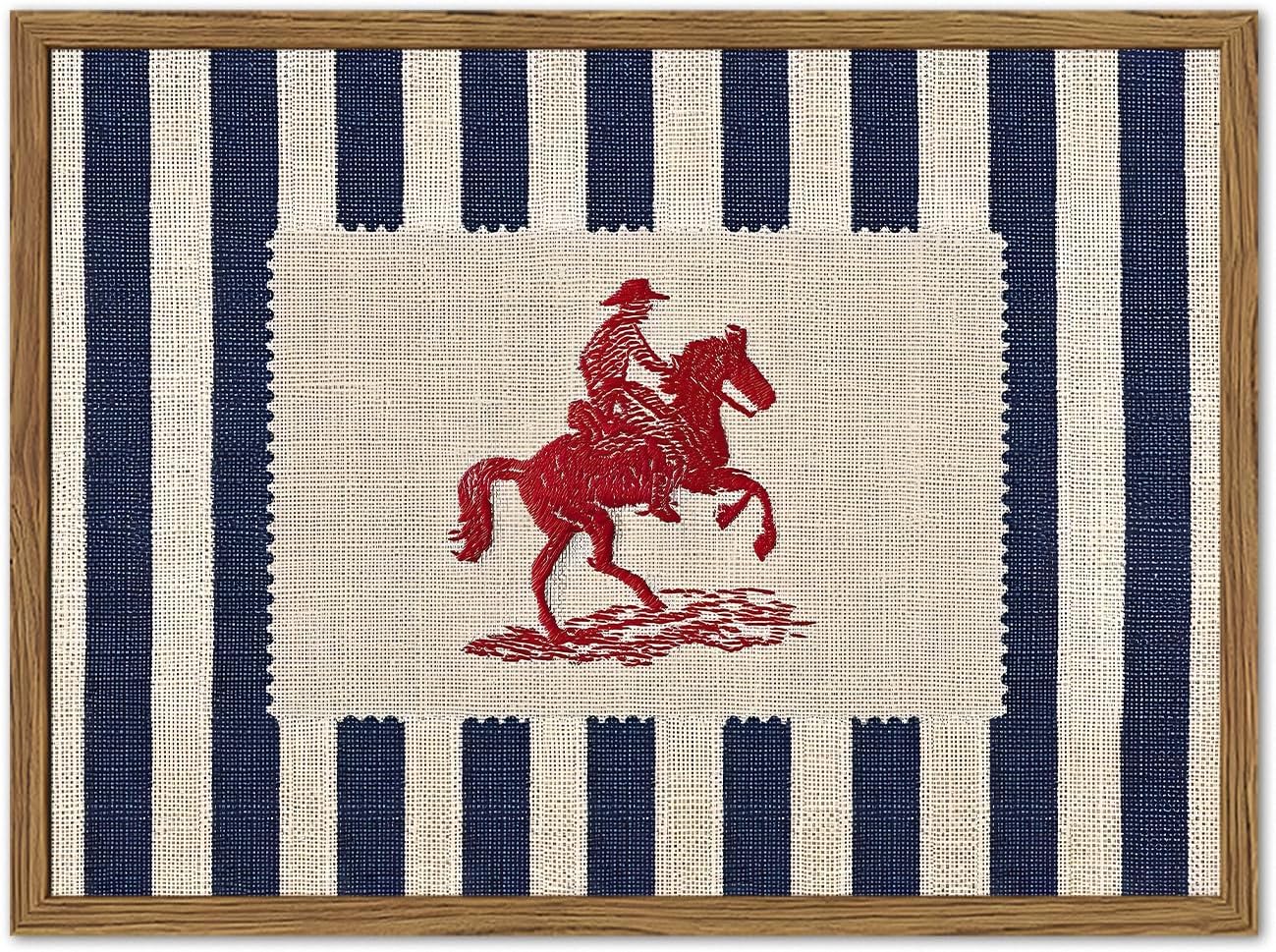 Framed Farmhouse Blue Wall Decor — 16" — 24"L x 16"W