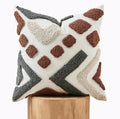 Embroidered Boho Fabric Throw Pillow Cover — 18" — D-qr713(1 Pack Without Pillow Insert)