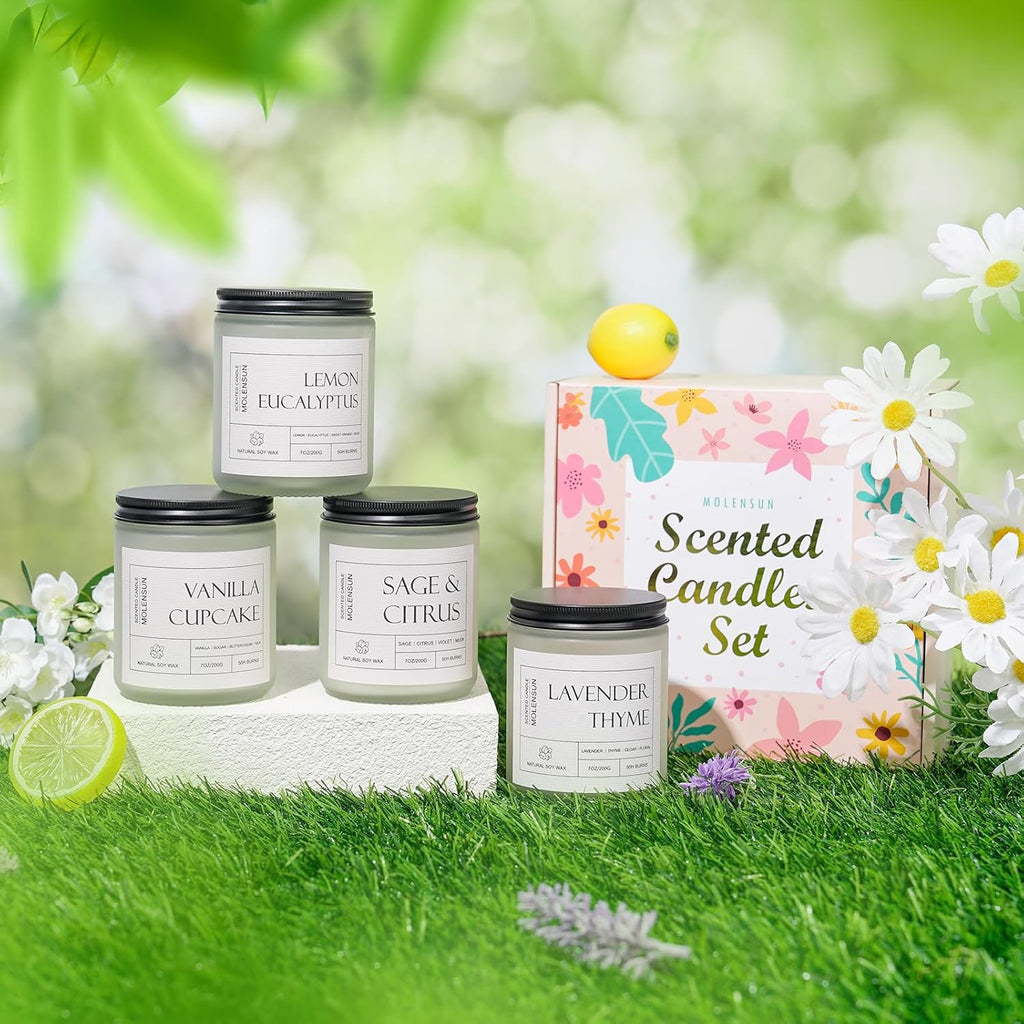 Scented Green Soy Candle - View 9
