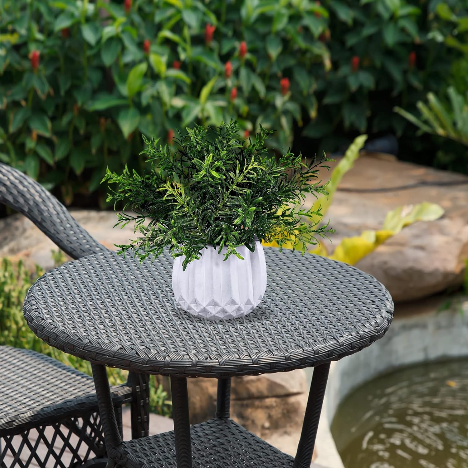 Modern Wood Artificial Plant - View 5