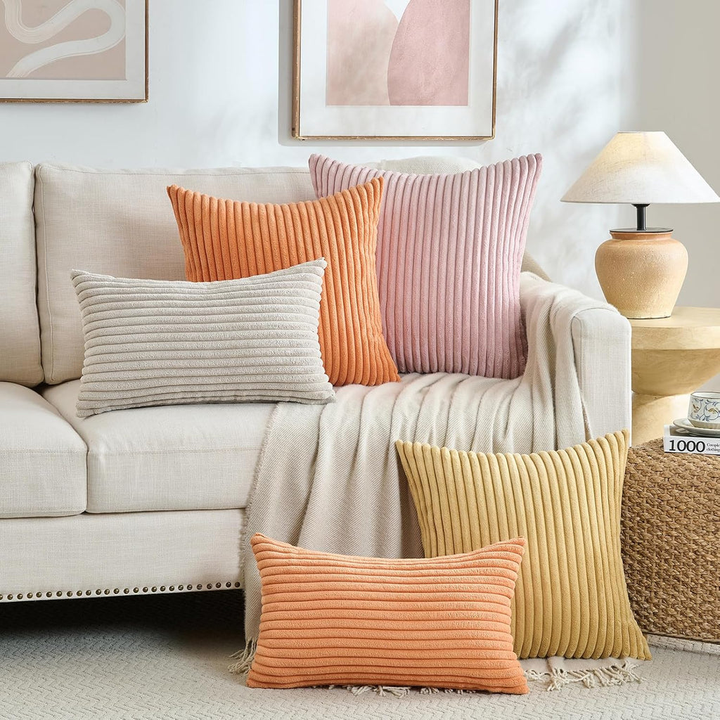 Boho Beige Throw Pillow Cover — 18" - View 5