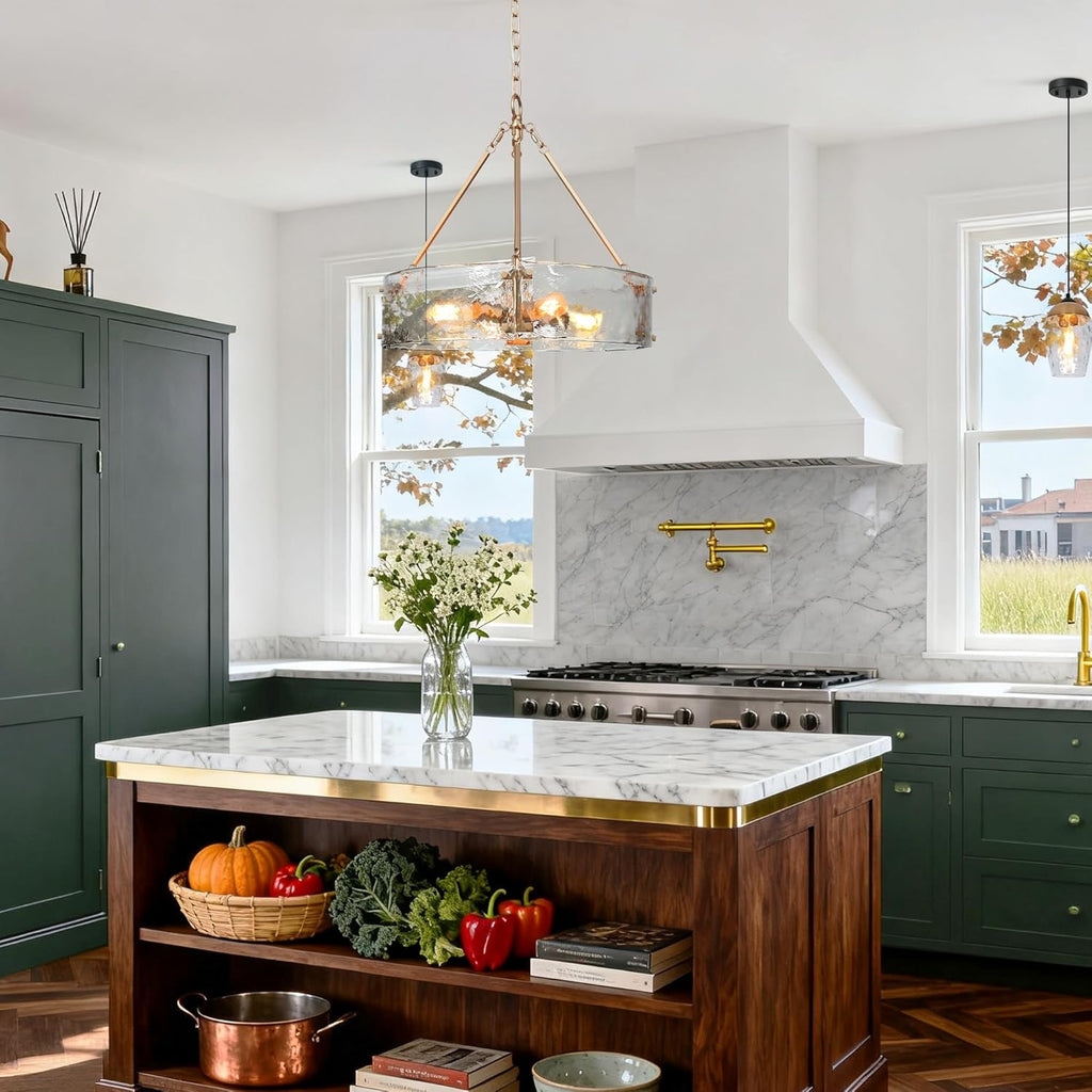 Luxe Metal Chandelier — 4-Light - View 3