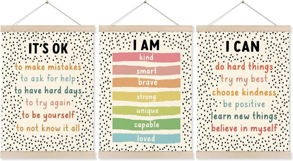 Framed Boho Fabric Wall Decor — 16" — Boho Inspirational 1