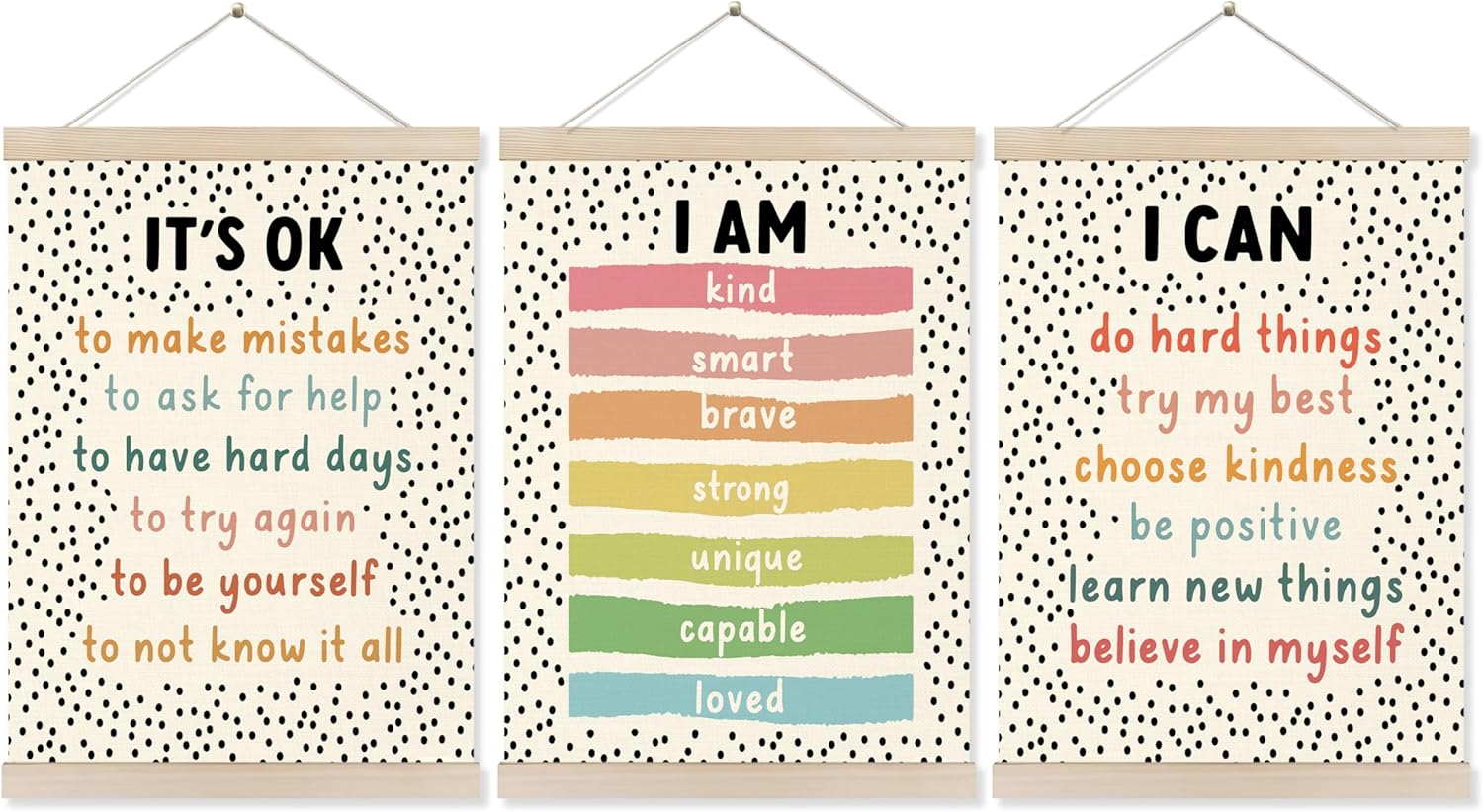 Framed Boho Fabric Wall Decor — 16" — Boho Inspirational 1