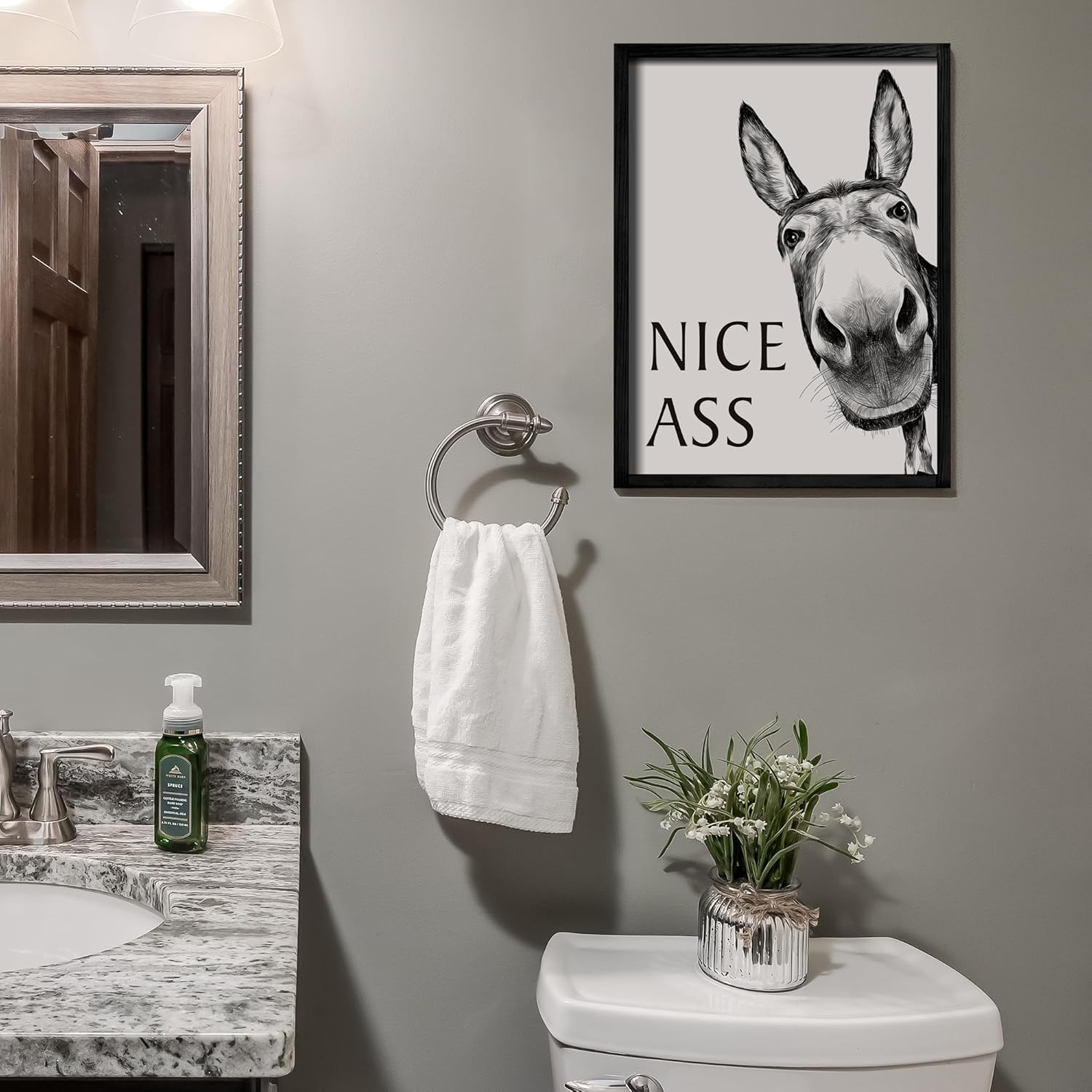 Framed Farmhouse Black Wall Decor — 11" - View 2