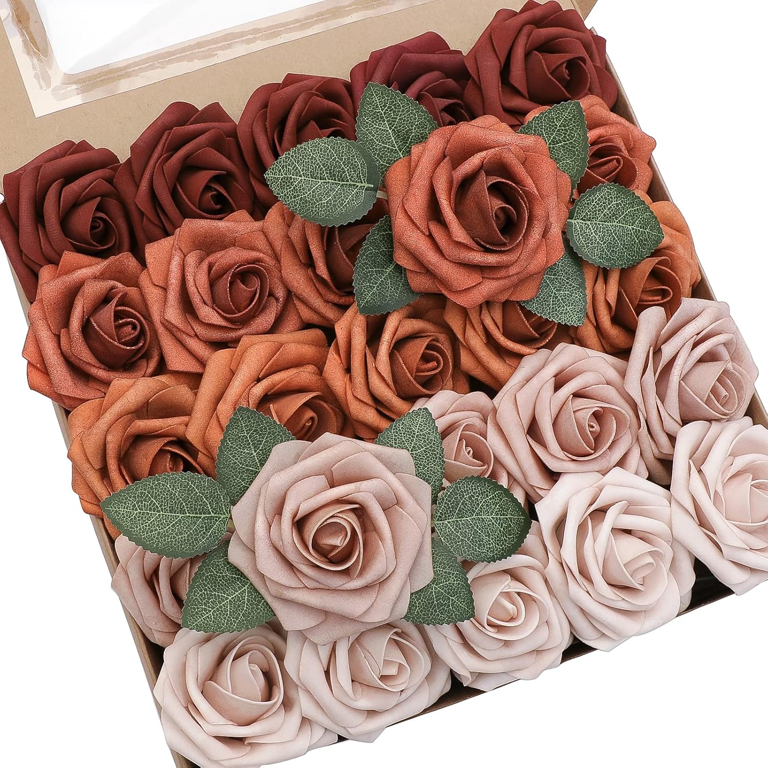 Beige Artificial Flowers — 3" — Shades of Terracotta