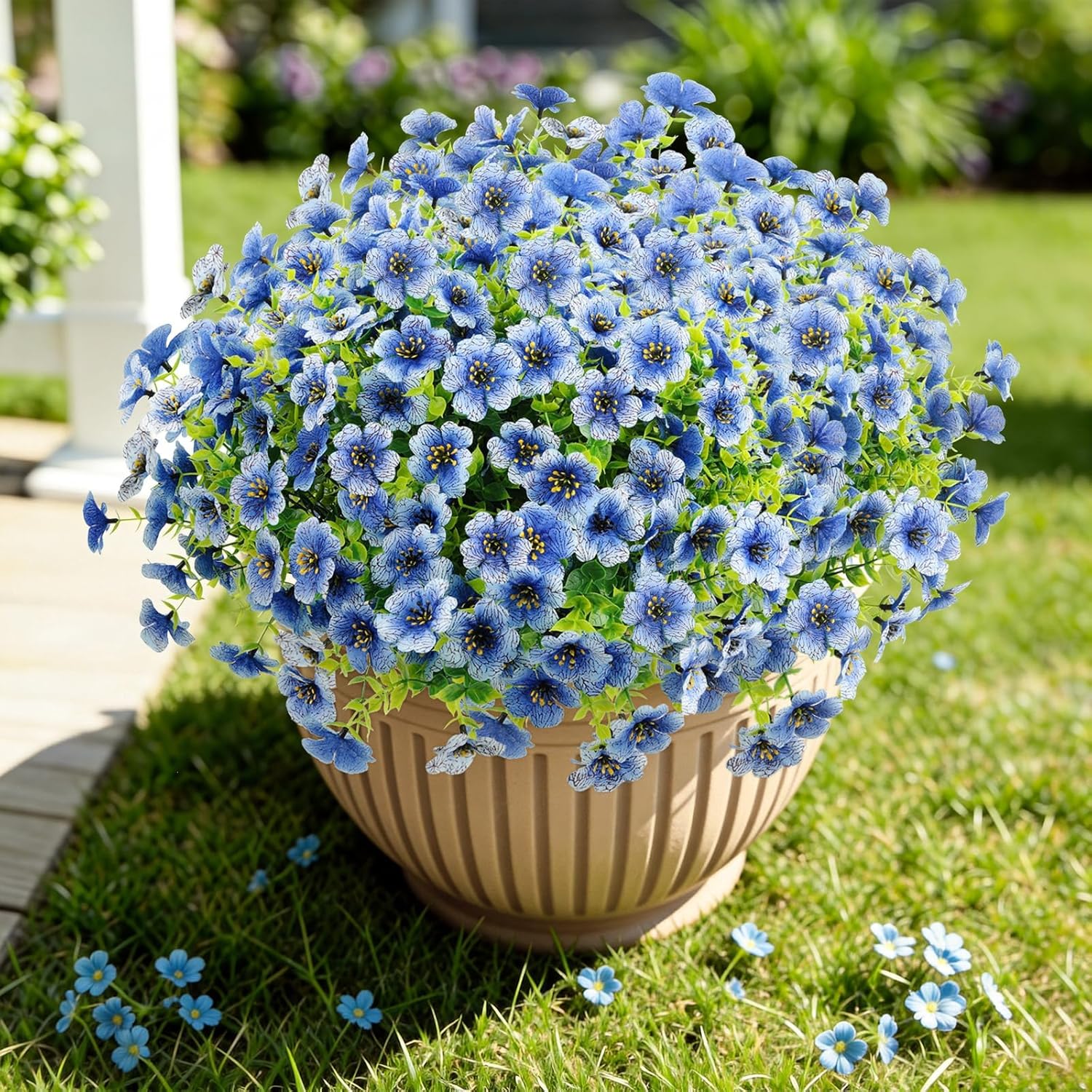 Blue Faux Plant — Blue