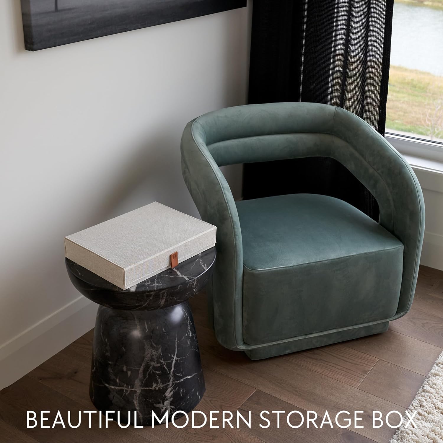 Linen Grey Storage Basket - View 2