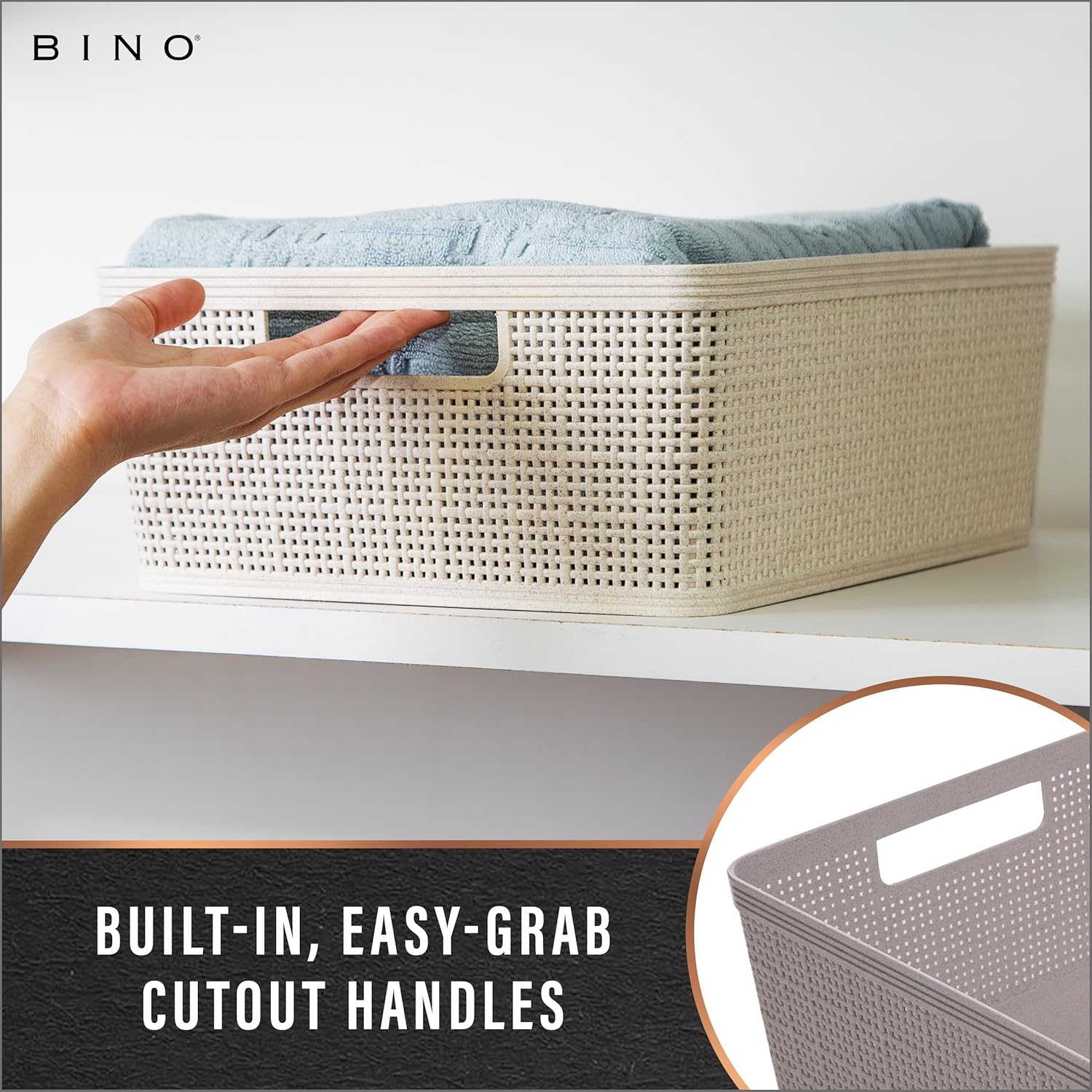 Boho Beige Storage Basket - View 4