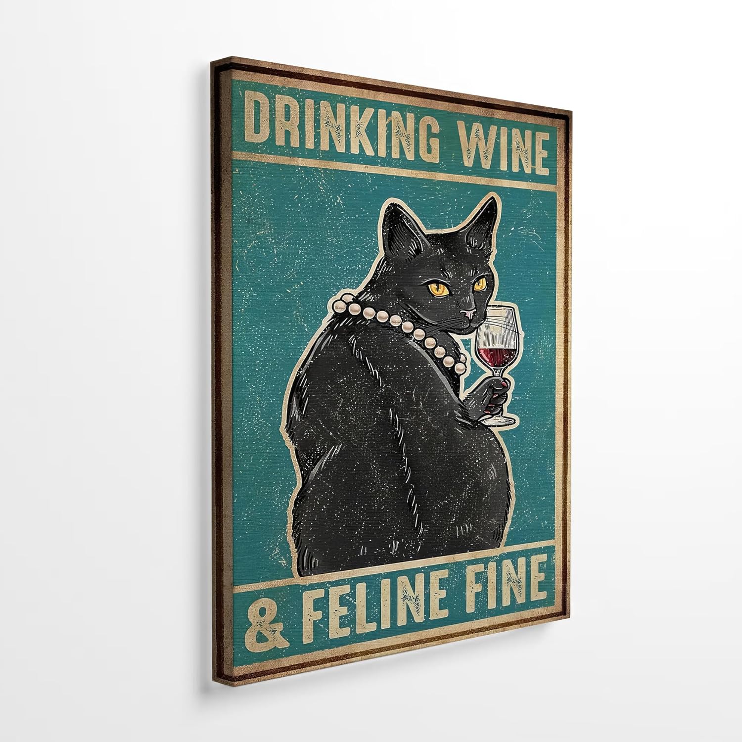 Black Canvas Wall Art — 10" — cat7