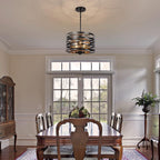 Farmhouse Black Chandelier — 3-Light - View 2