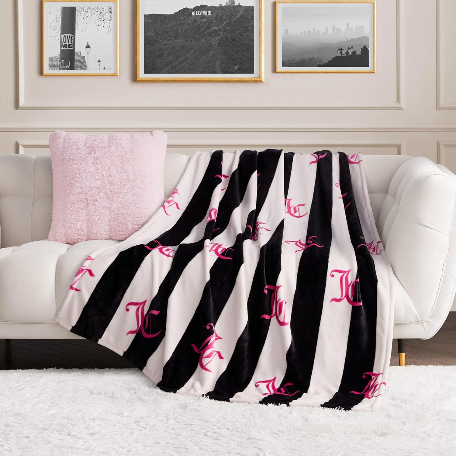Black Throw Pillow — 50" — Black