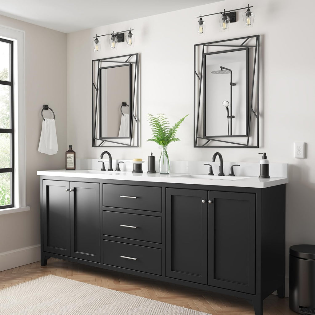 Framed Farmhouse Black Wall Mirror — 28" - View 7