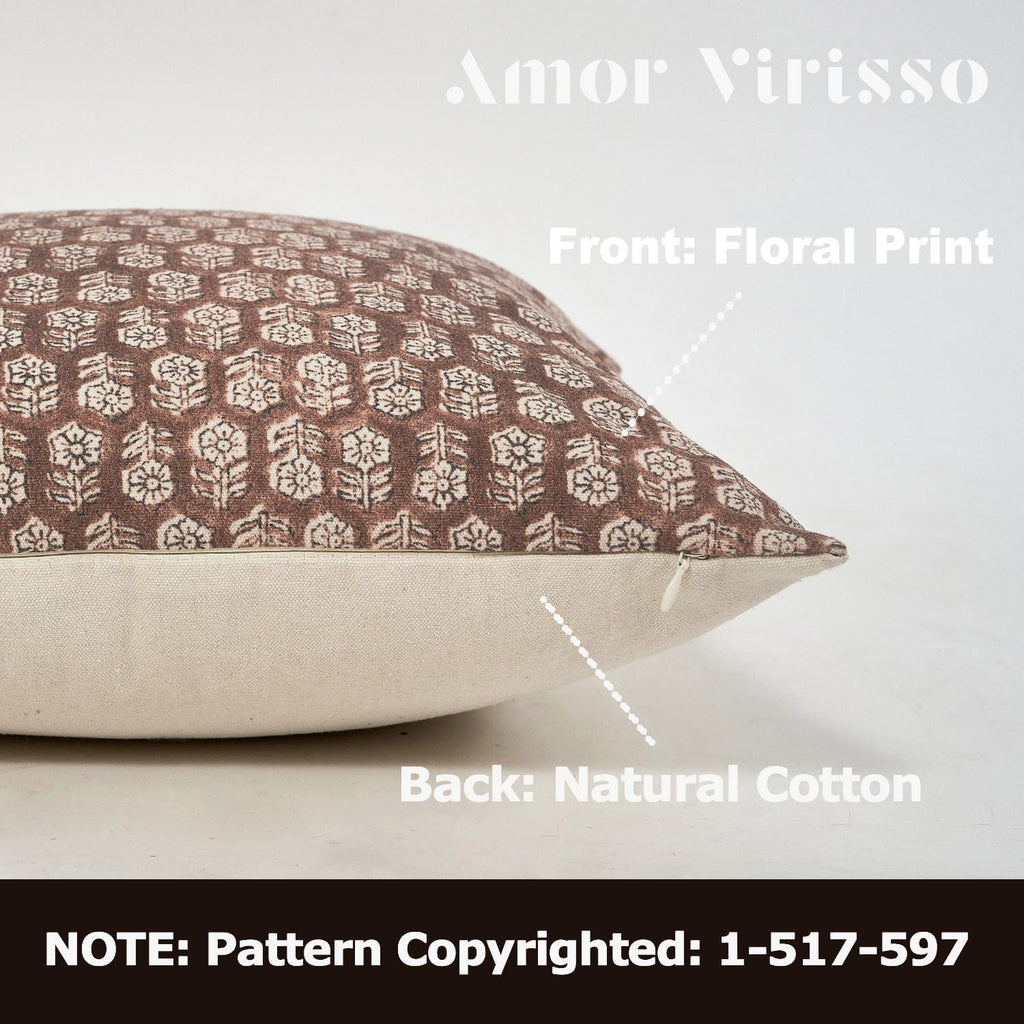 Farmhouse Beige Throw Pillow Cover — 18" - View 2