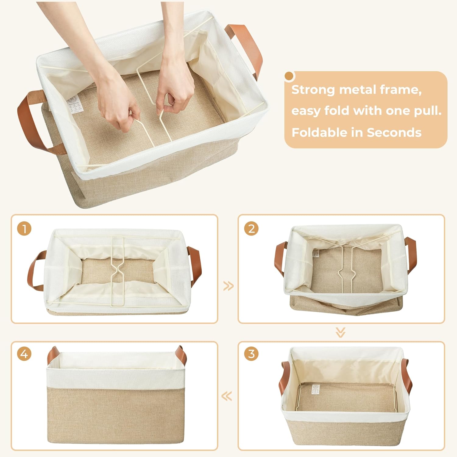 Beige Storage Bin - View 7
