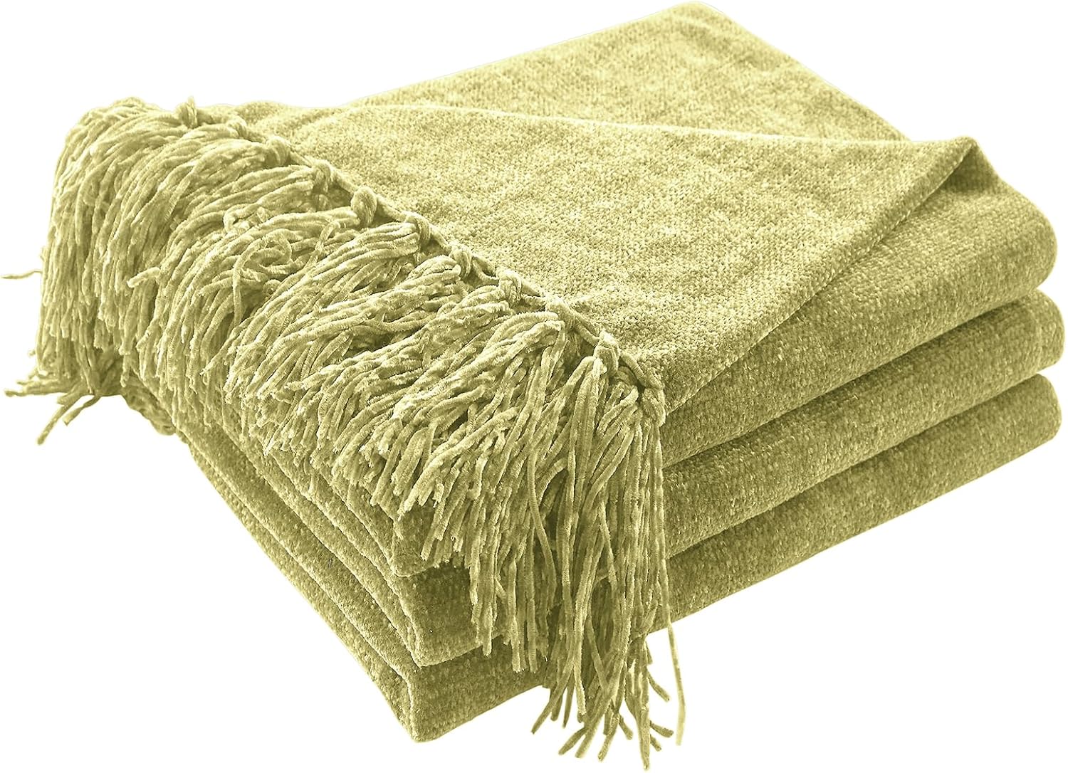 Chenille Boho Beige Throw Pillow — 50" — 60"X80"