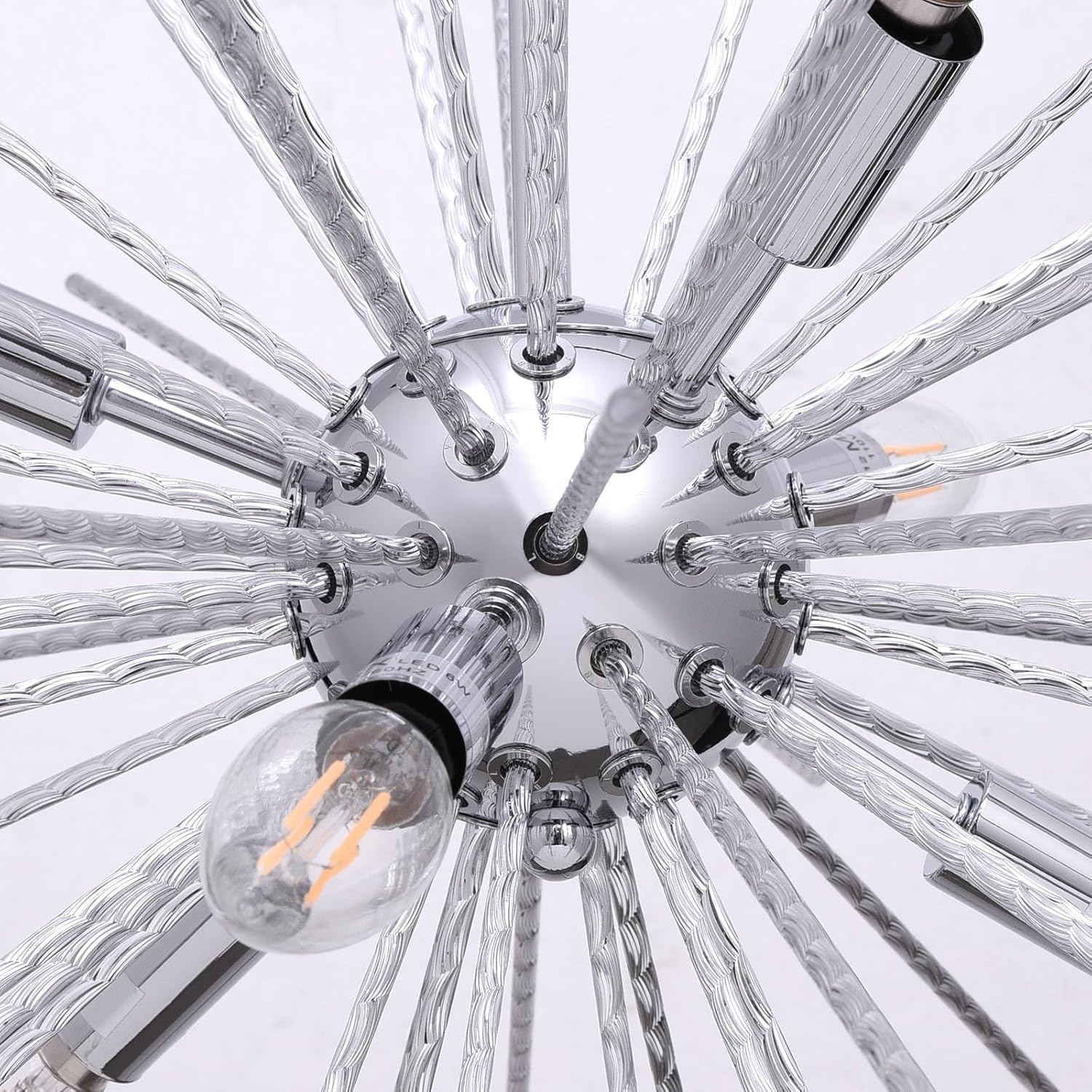 Modern Metal Chandelier — 6-Light - View 8