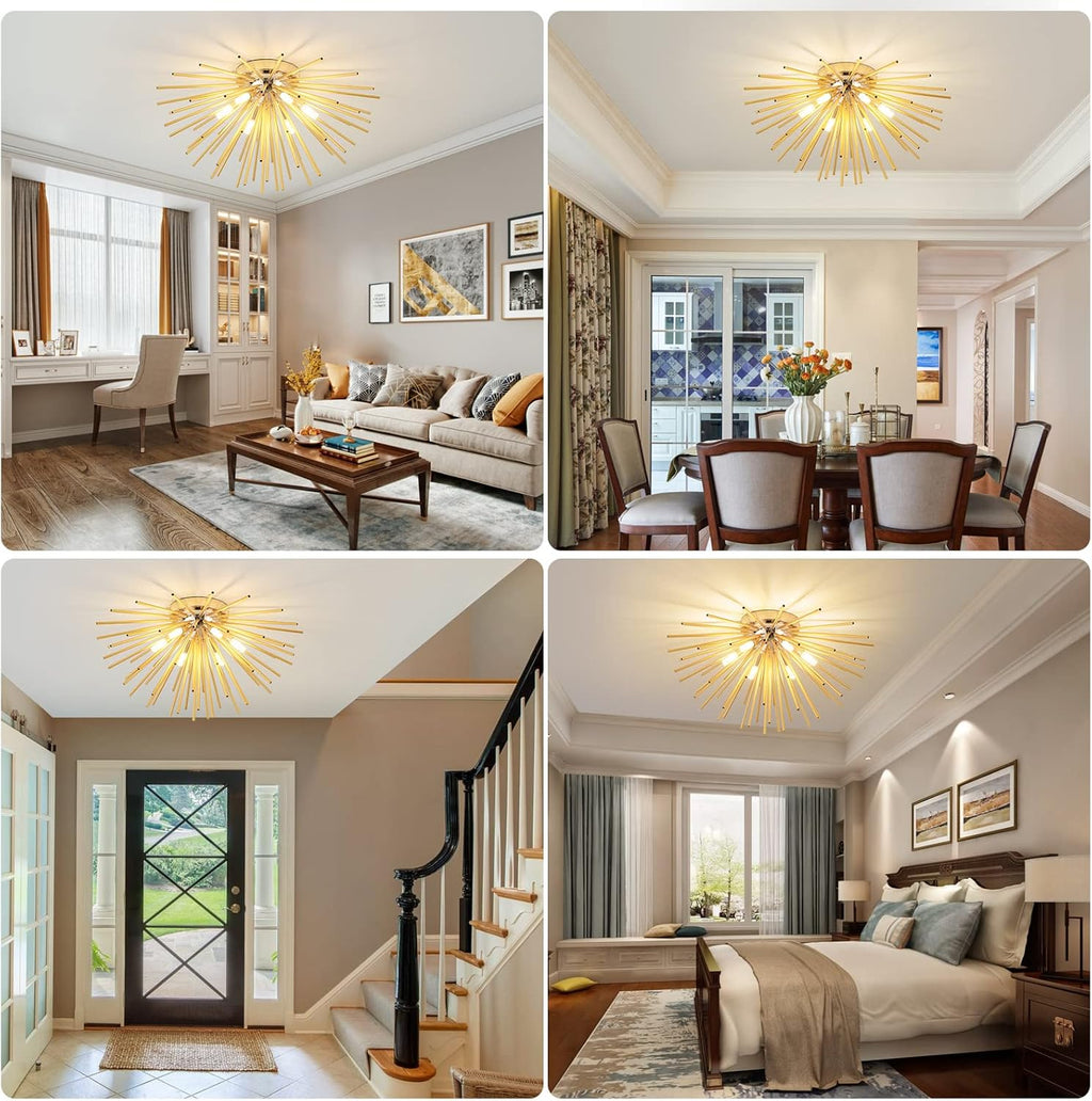 Luxe Black Chandelier — 6-Light - View 3
