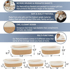 Boho Beige Woven Basket - View 2