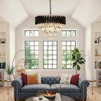 Luxe Black Chandelier — 20" - View 4