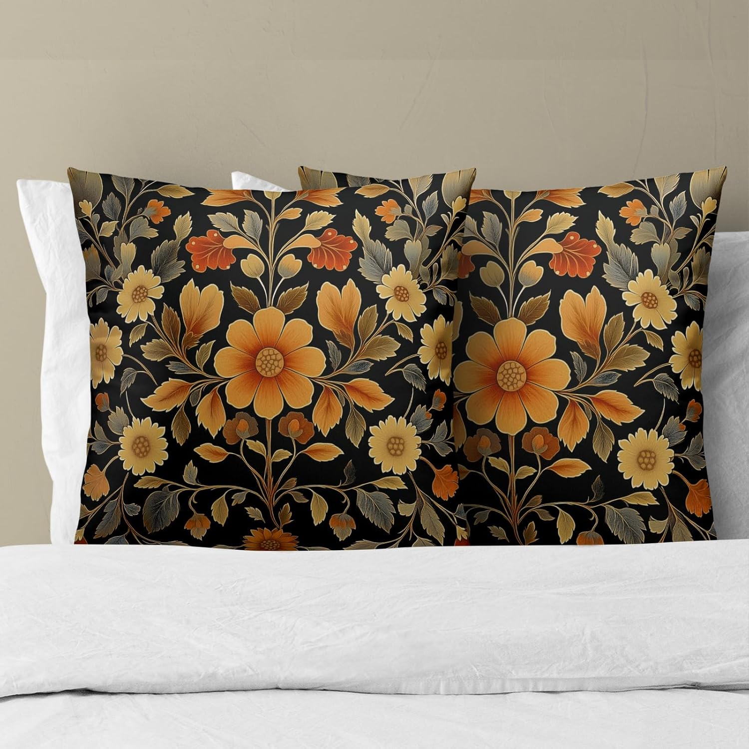 Vintage Boho Black Pillow Cover — 16" - View 3