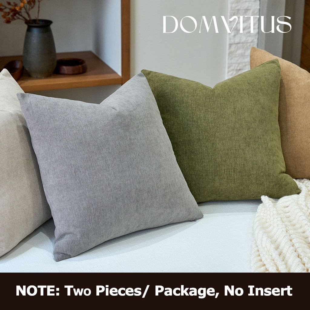 Linen Boho Beige Throw Pillow Cover — 20" - View 6