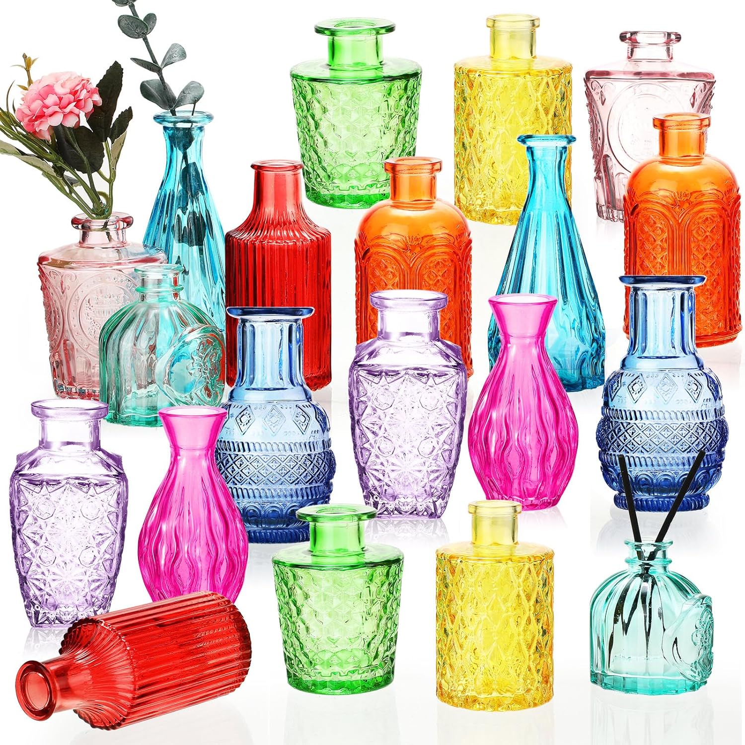 Vintage Blue Flower Vase — Many Colors