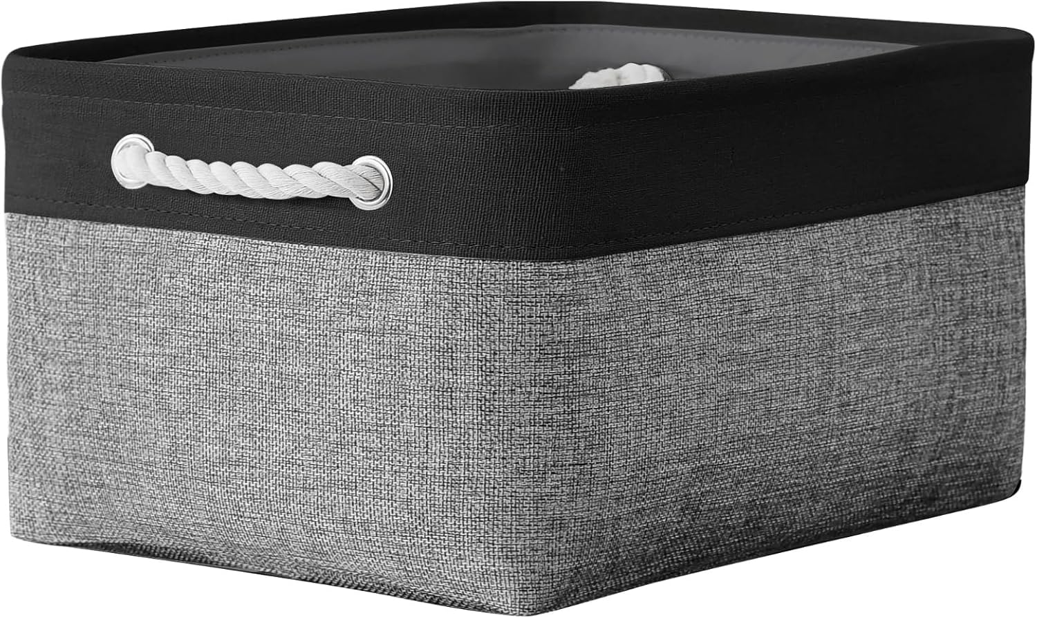 Beige Storage Bin — 2" — Black&Grey