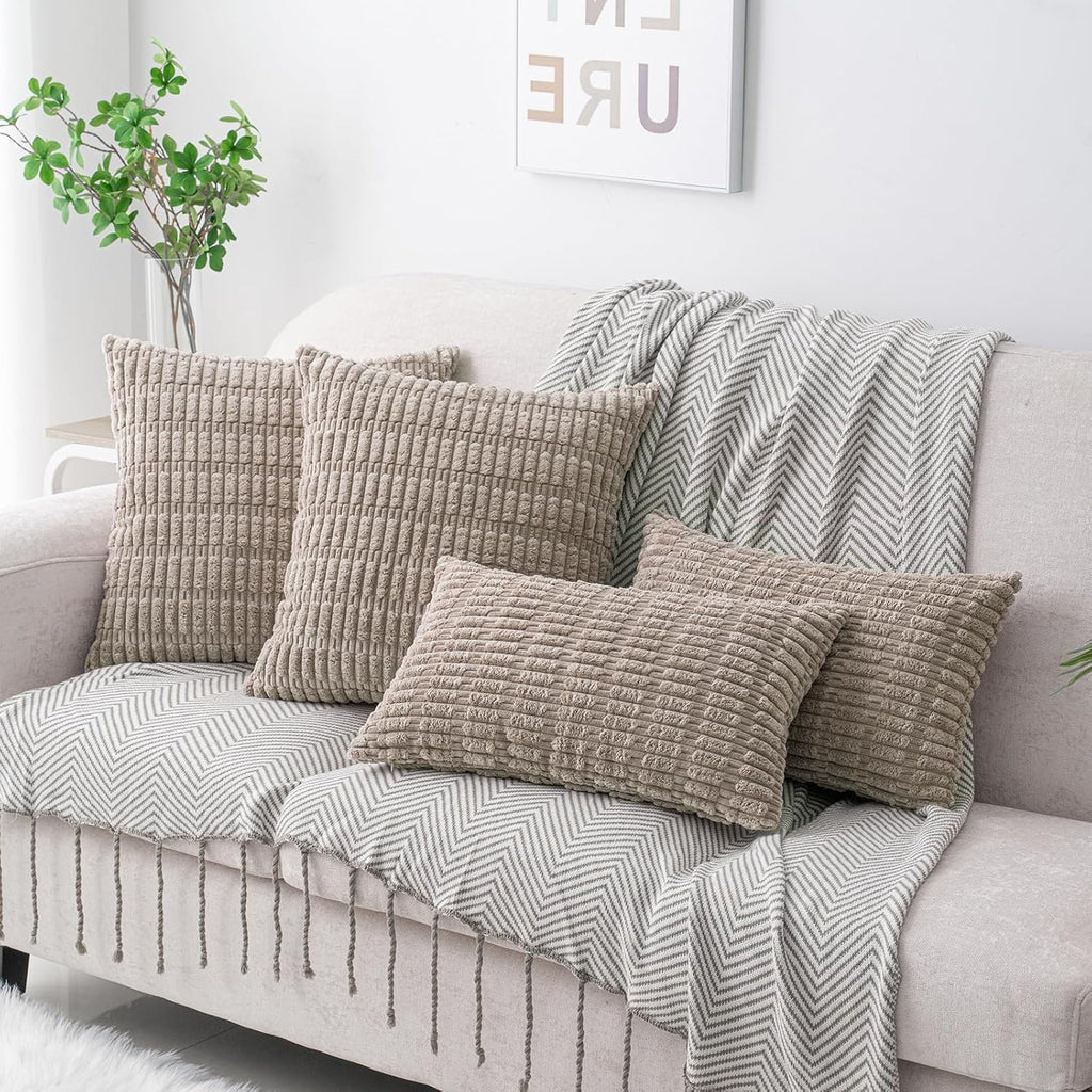 Boho Beige Throw Pillow Cover — 18" - View 9