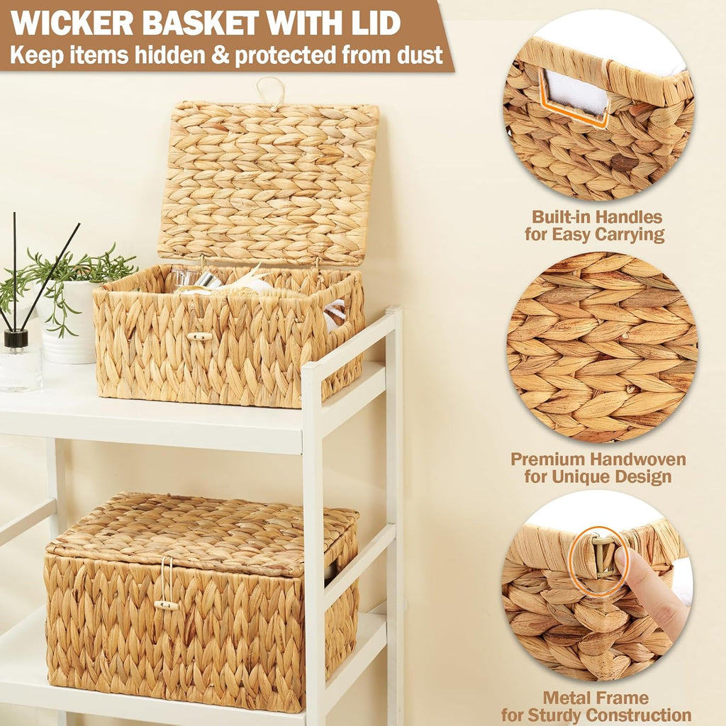 Boho Beige Storage Basket — 13" - View 2