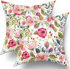 Boho Blue Throw Pillow Cover — 22" — 18" x 18" (Pack of 2)