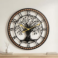 Battery Operated Black Wall Clock — 20" — Black Arab