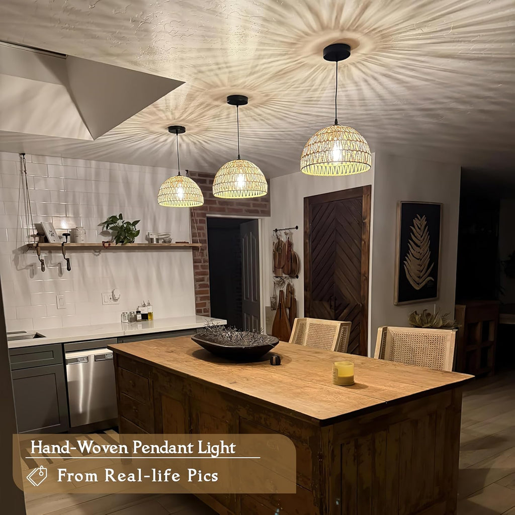 Boho Beige Chandelier — 12.2" - View 2