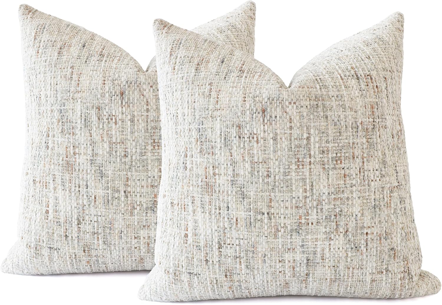 Chenille Boho Beige Throw Pillow Cover — 18" — Neutral