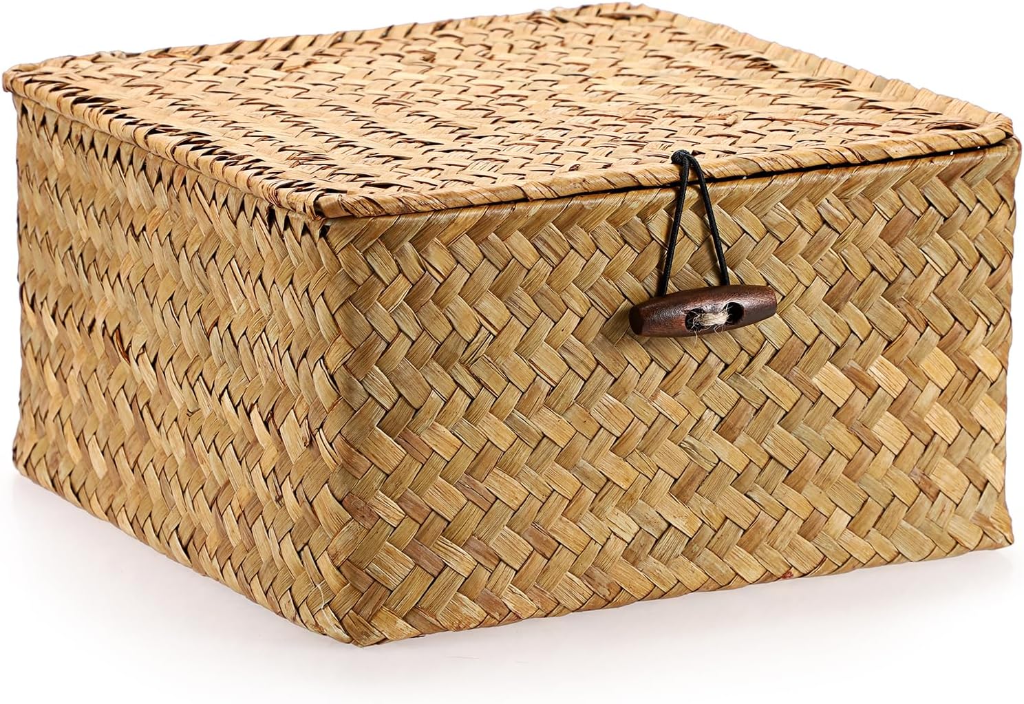 Handwoven Boho Brown Storage Basket — Small