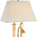 USB Luxe Black Table Lamp — 26" - View 3
