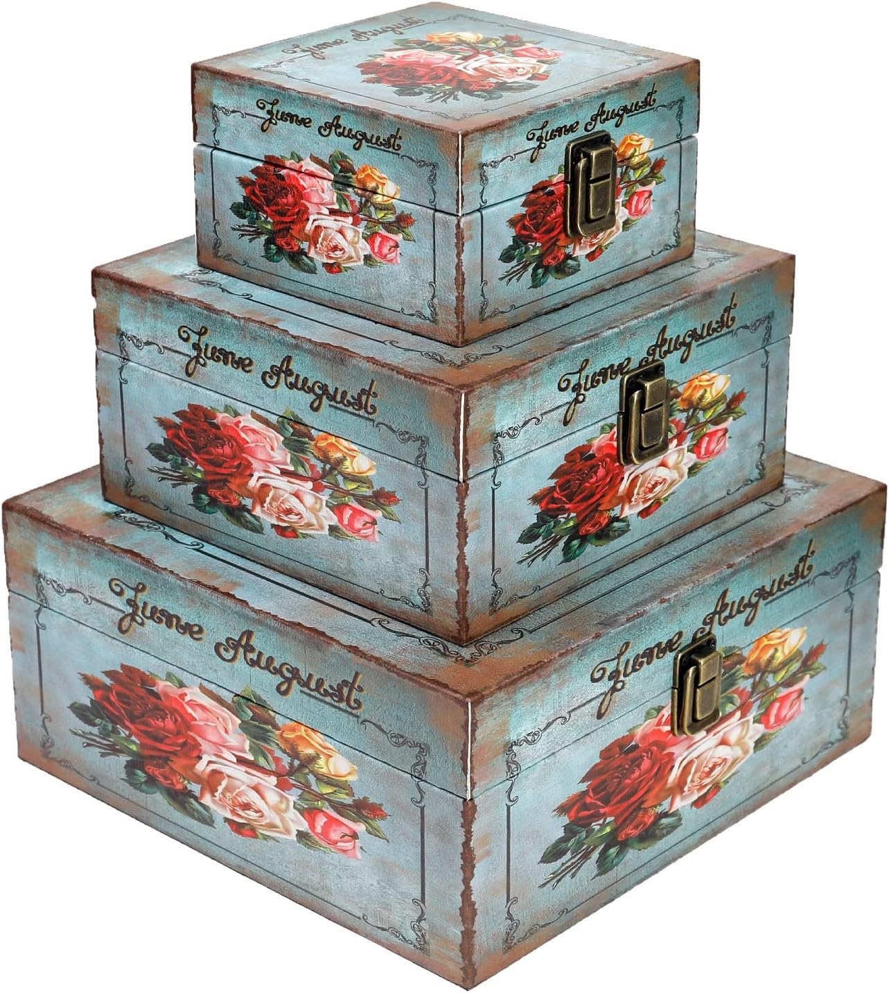 Vintage Farmhouse Beige Storage Basket — Set of 3 — Bloom