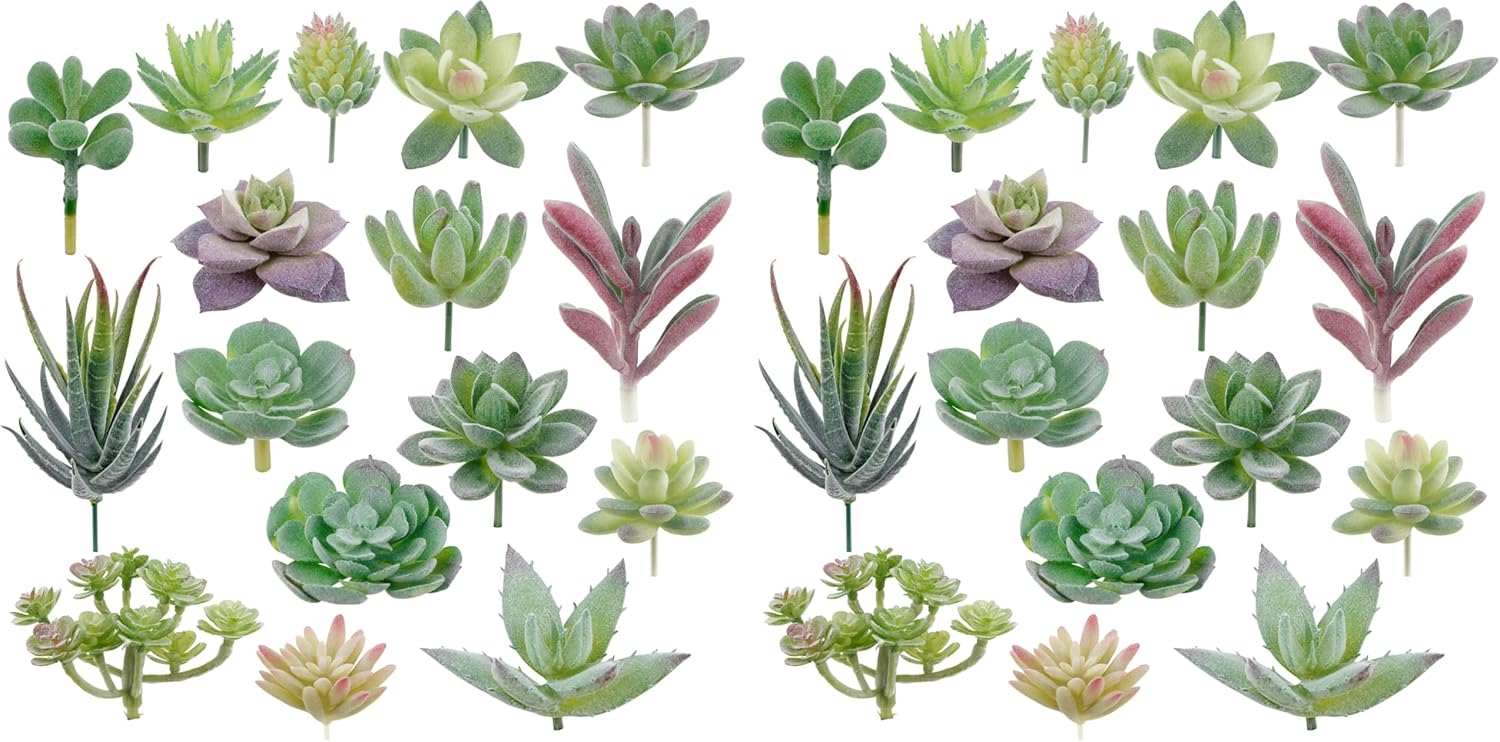 Green Faux Succulent — 5" — Green