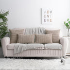Boho Beige Throw Pillow Cover — 18" - View 5