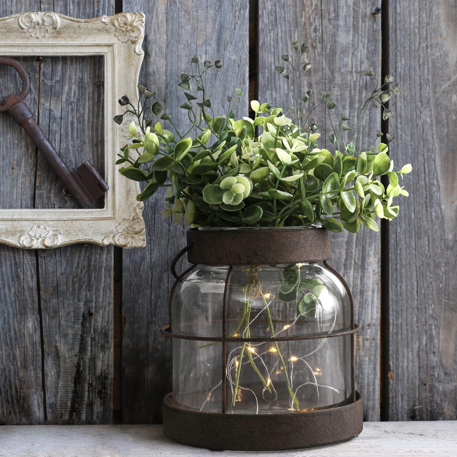 Vintage Farmhouse Green Artificial Plant - View 2