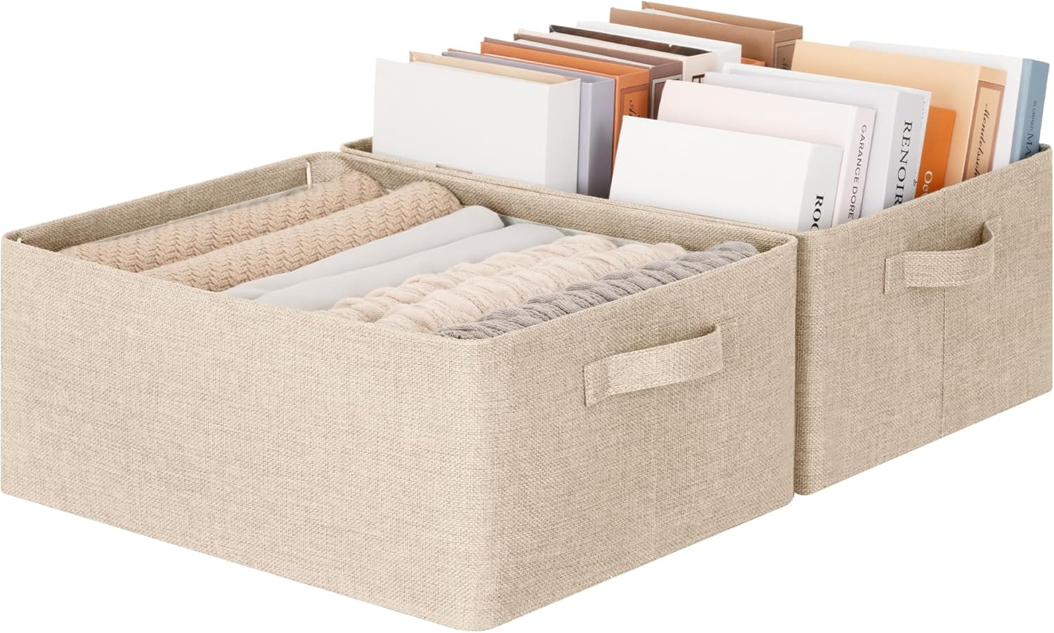 Beige Storage Bin — Extra Large - 2 Pack