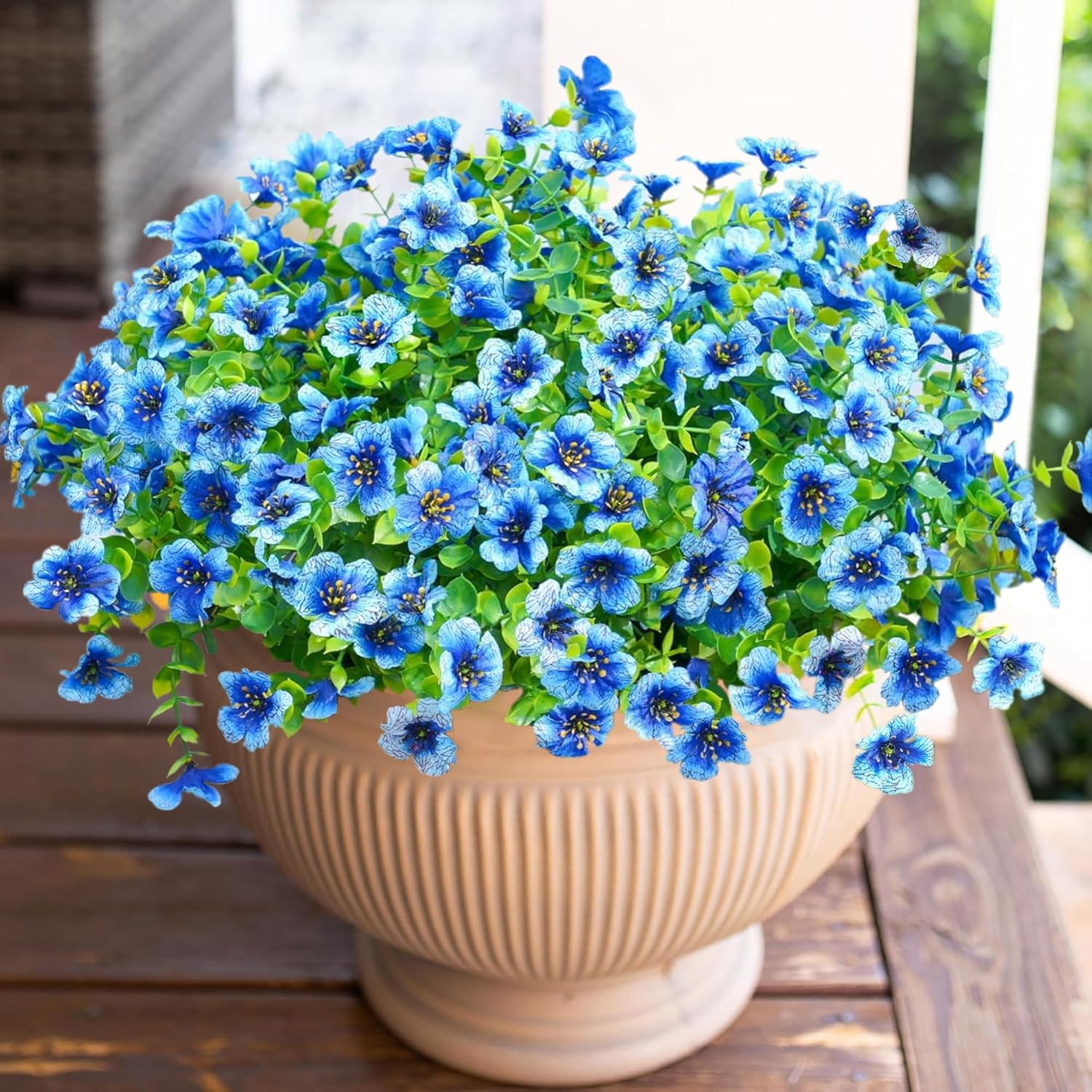 Beige Artificial Flowers — Blue