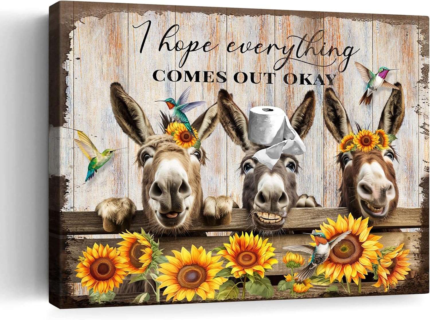 Farmhouse Brown Wall Decor — 12" — Farmhouse Donkey