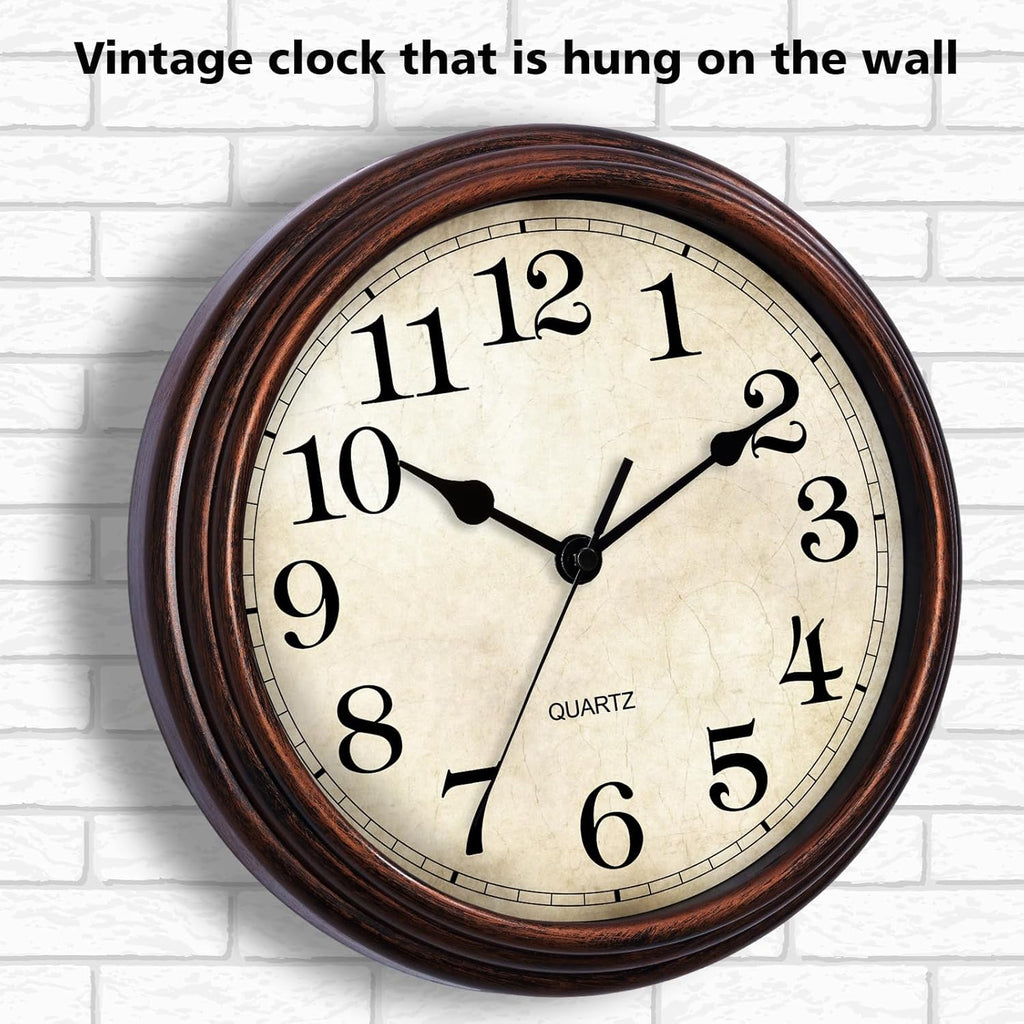 Battery Operated Gold Wall Clock — 9" - View 3