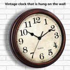 Battery Operated Gold Wall Clock — 9" - View 3